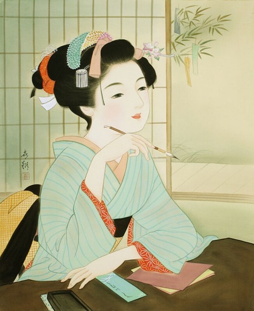 日本古代女子插画