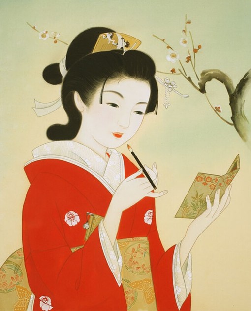 日本古代女子插画