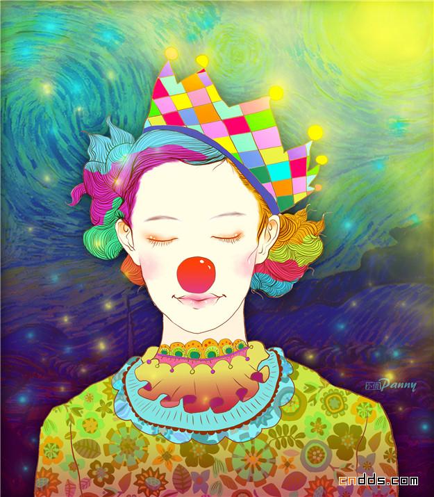 小丑系列插画作品欣赏