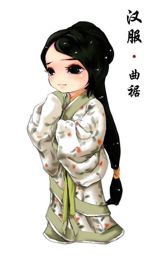插画下的唯美汉服