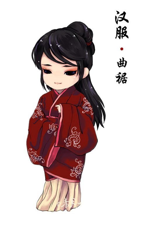 插画下的唯美汉服