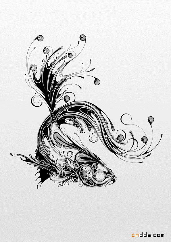 流动性线条的生动插画欣赏