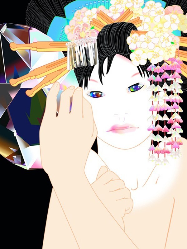 很柔美的插画