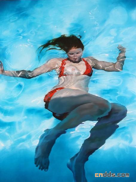 超逼真的水下泳者