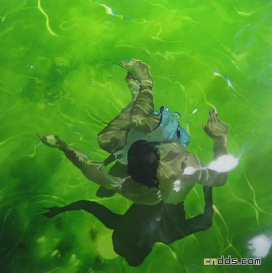 超逼真的水下泳者