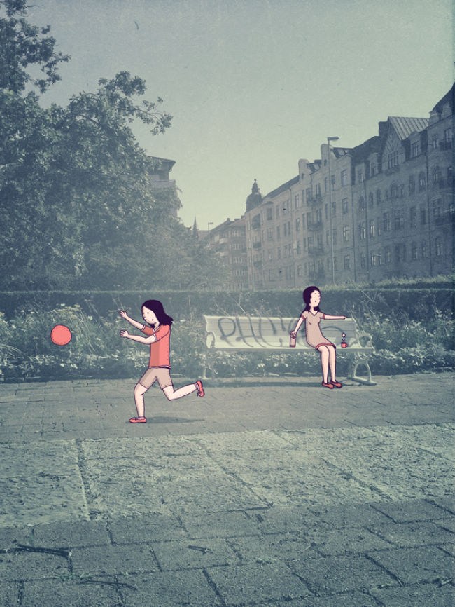 摄影与插画的完美结合