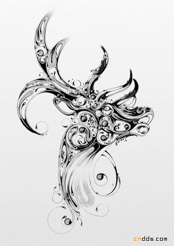 流动性线条的生动插画欣赏