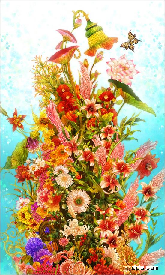 插画带你走进曼妙的花花世界