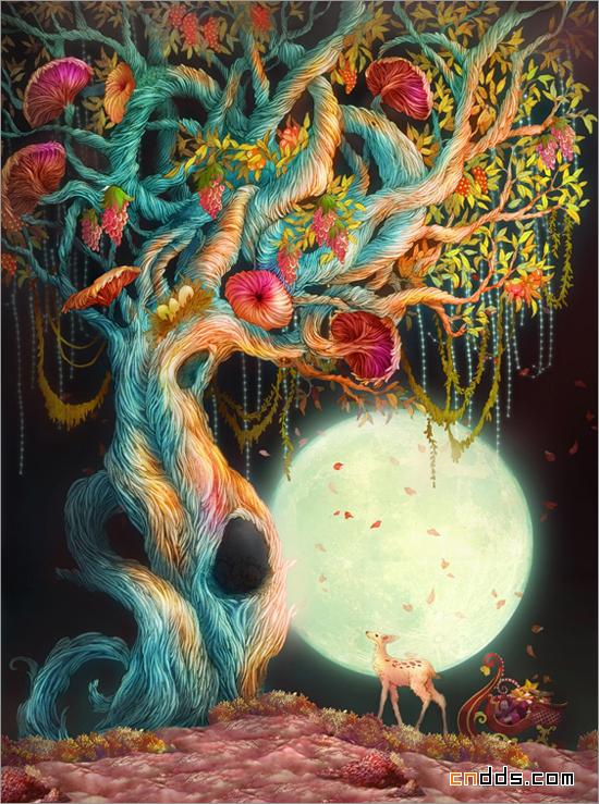 插画带你走进曼妙的花花世界