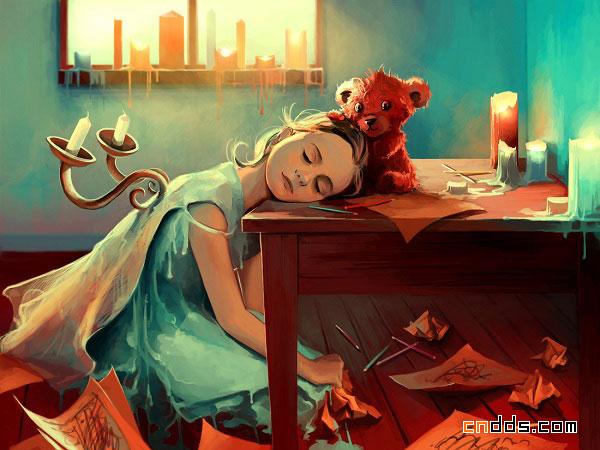 色彩亮丽浪漫的插画作品欣赏