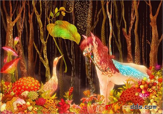 插画带你走进曼妙的花花世界
