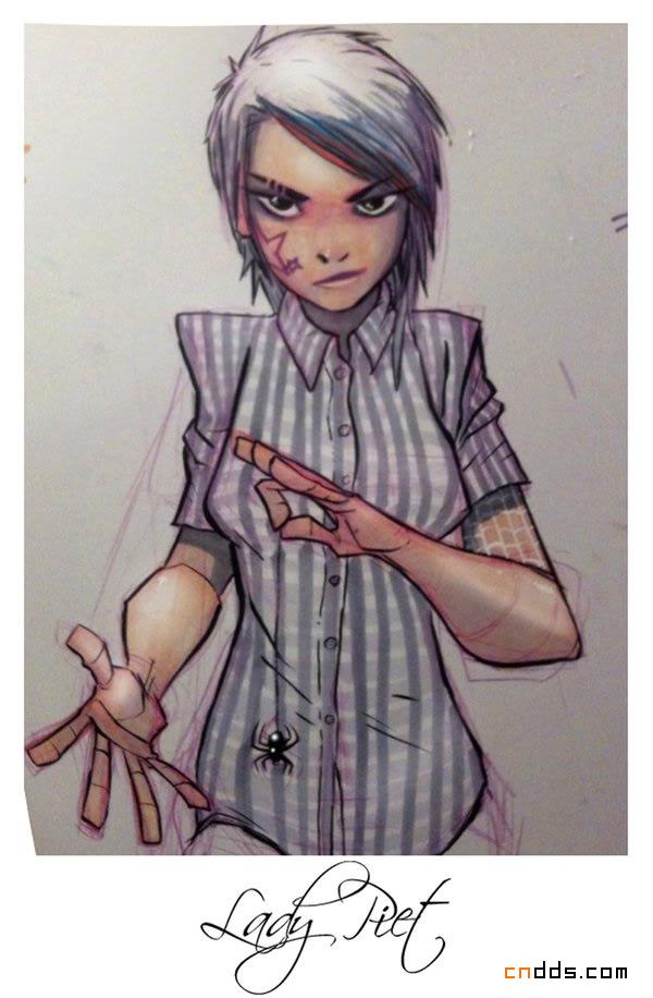 Kweli时尚手绘插画