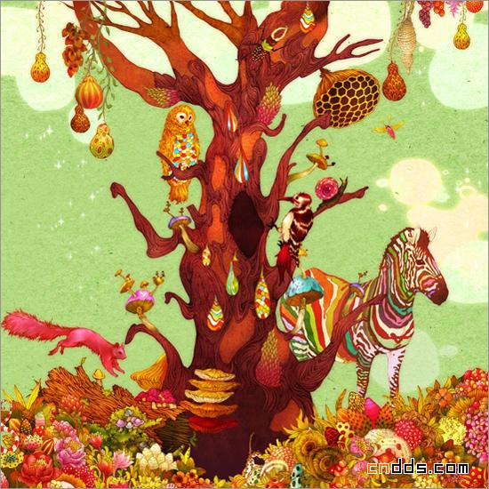 插画带你走进曼妙的花花世界