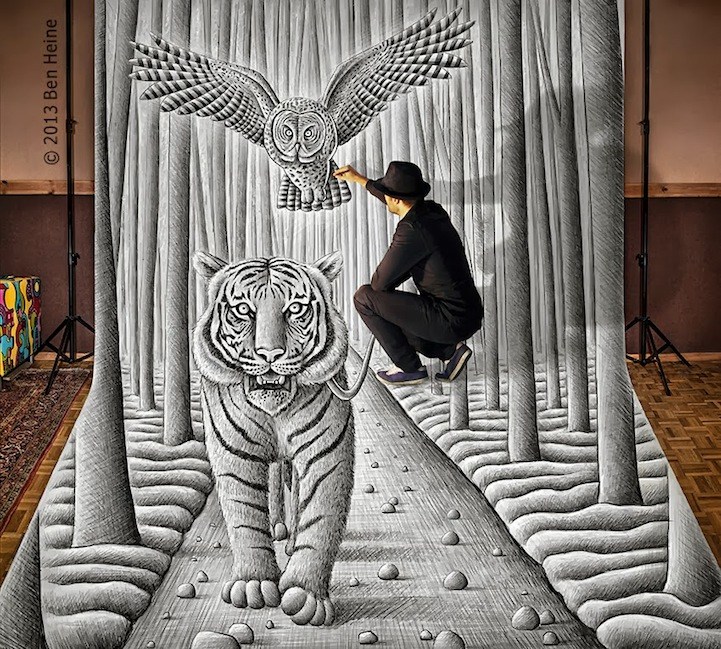 大型3D黑白插画-ben heine