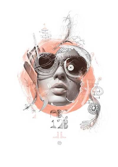 年轻设计师Mike Harrison个性混合插画作品