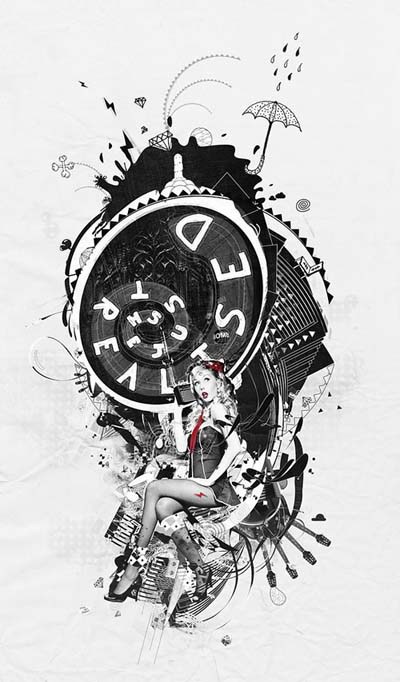 年轻设计师Mike Harrison个性混合插画作品