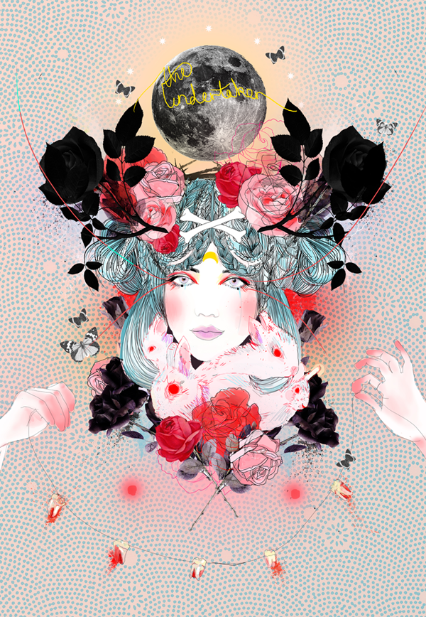用色大胆的创意插画作品