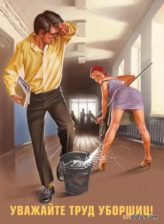 Valery Barykin欧美复古风格插画