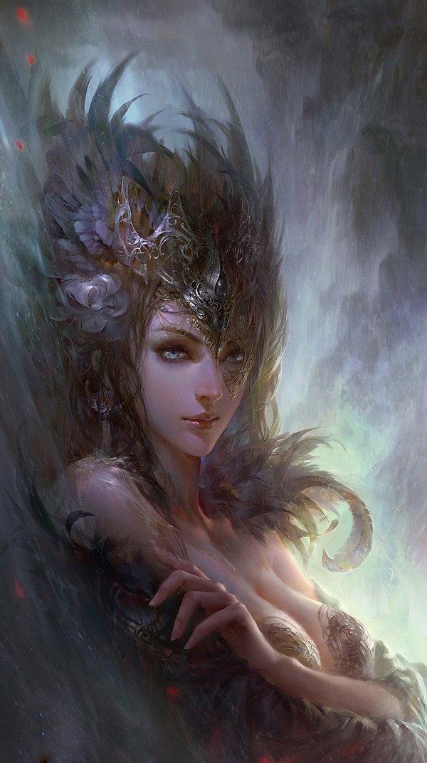 漂亮的肖像插画作品