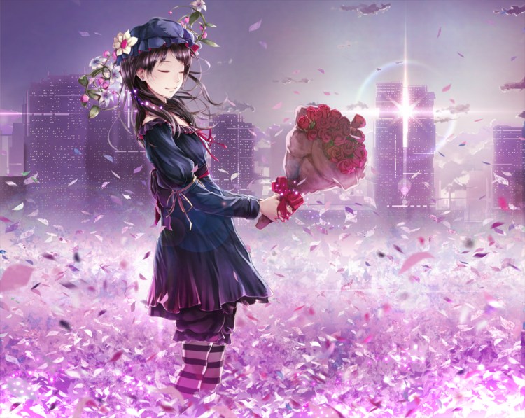 梦幻紫色系动漫插画设计欣赏