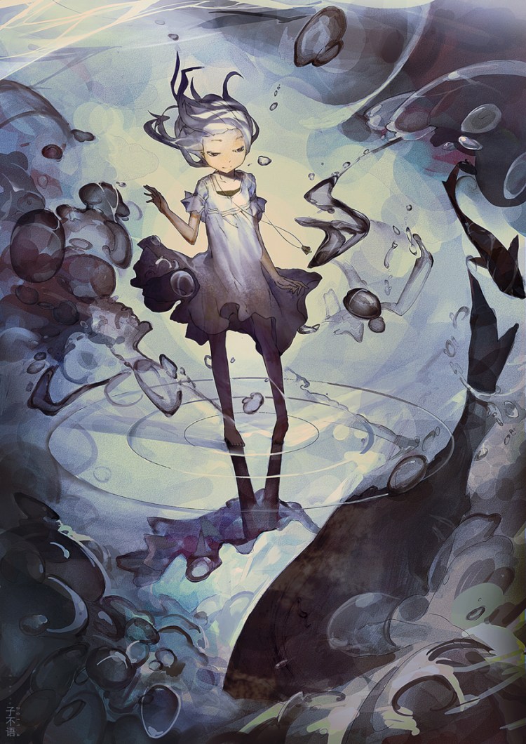 梦幻紫色系动漫插画设计欣赏