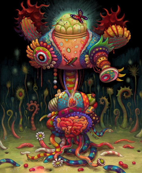 色彩强烈鲜丽的童真插画设计欣赏