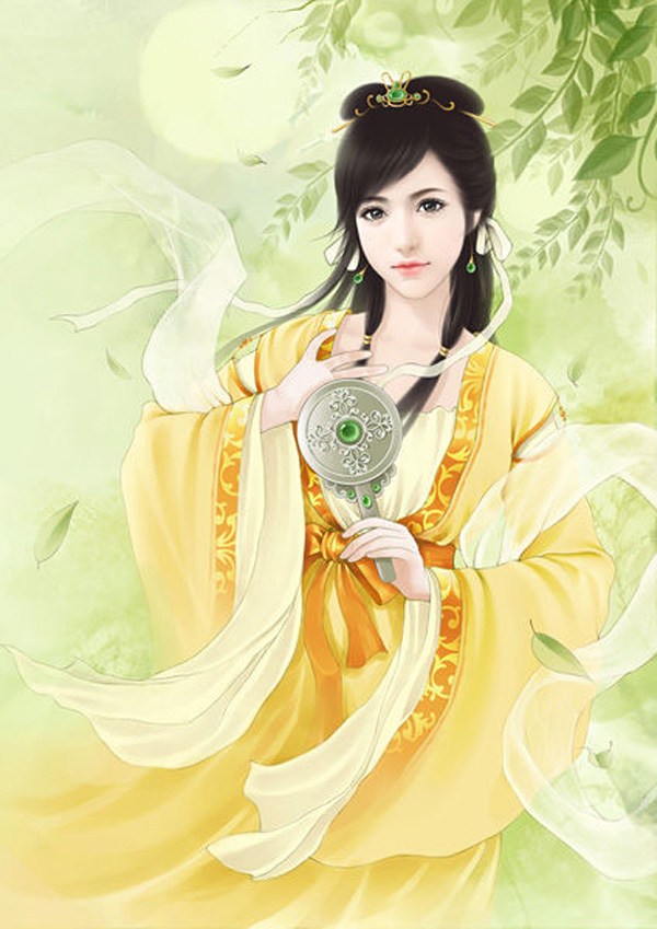 妖娆古典的美女插画给你拜大年