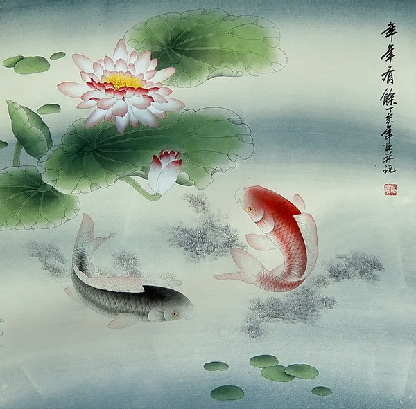 送上群鱼争艳喜庆插画设计欣赏