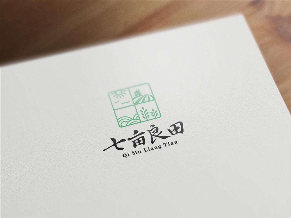 生态农业logo设计—七亩良田