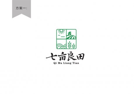 生态农业logo设计—七亩良田