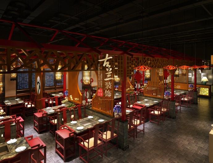 泉州万达金街川行记火锅店-成都火锅店设计公司