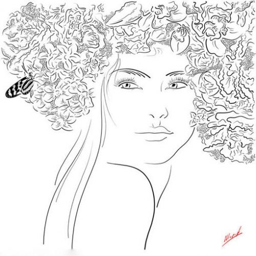 俄罗斯简洁不简单的线描绘画作品