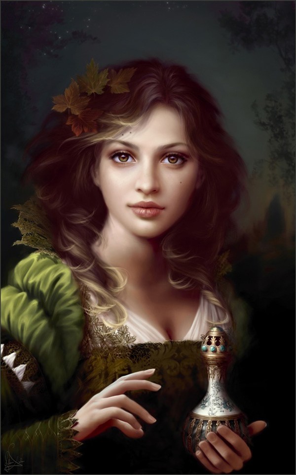 逼真而梦幻CG动漫中的美女