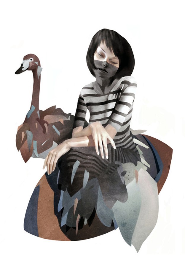 时尚清雅的概念插画艺术