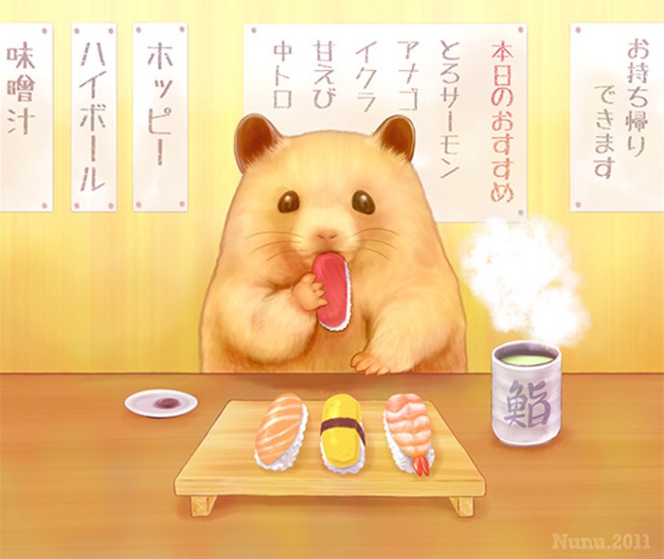 唯美可爱的小老鼠插画设计