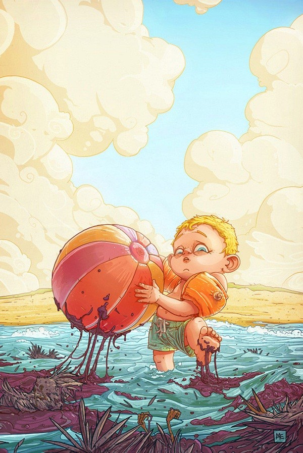 波兰很有讽刺味道的插画设计
