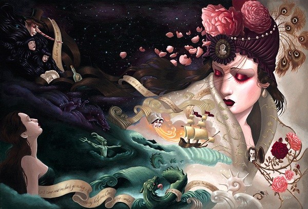 精细的手绘插画