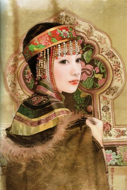 五十六个民族由唯美的插画形式表现《一》