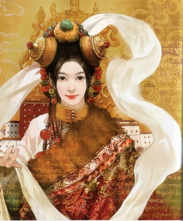 五十六个民族由唯美的插画形式表现《二》