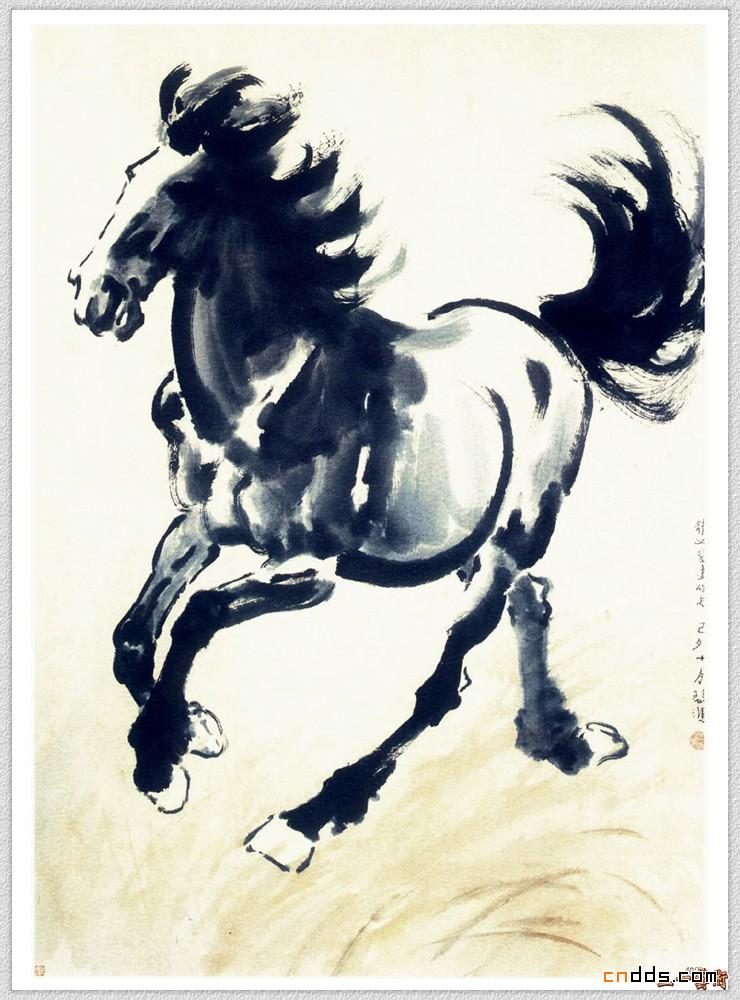中国名家名画——徐悲鸿的马
