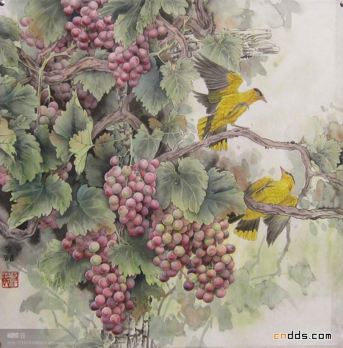 李喆工笔画作品欣赏