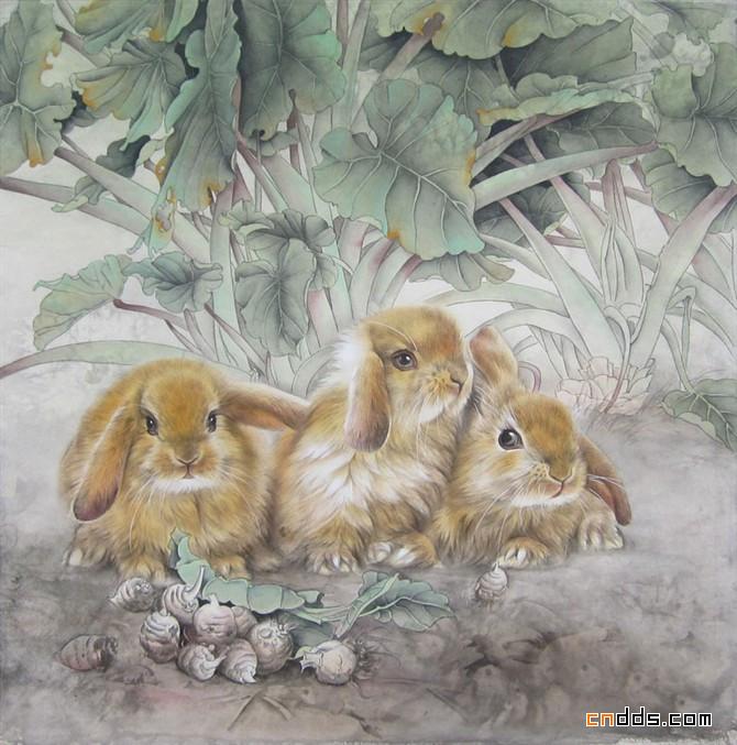 李喆工笔画作品欣赏