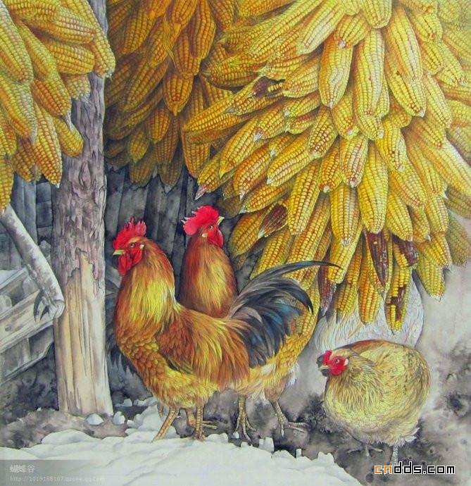 李喆工笔画作品欣赏