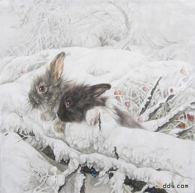 李喆工笔画作品欣赏