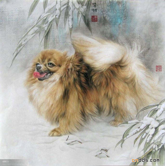 李喆工笔画作品欣赏