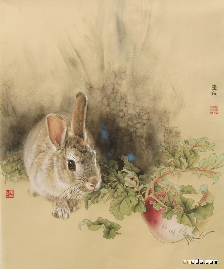 李喆工笔画作品欣赏