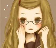 甜美小女生唯美插画