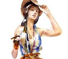 让水彩与插画相结合