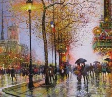 法国艺术家Guy Dessapt街景画