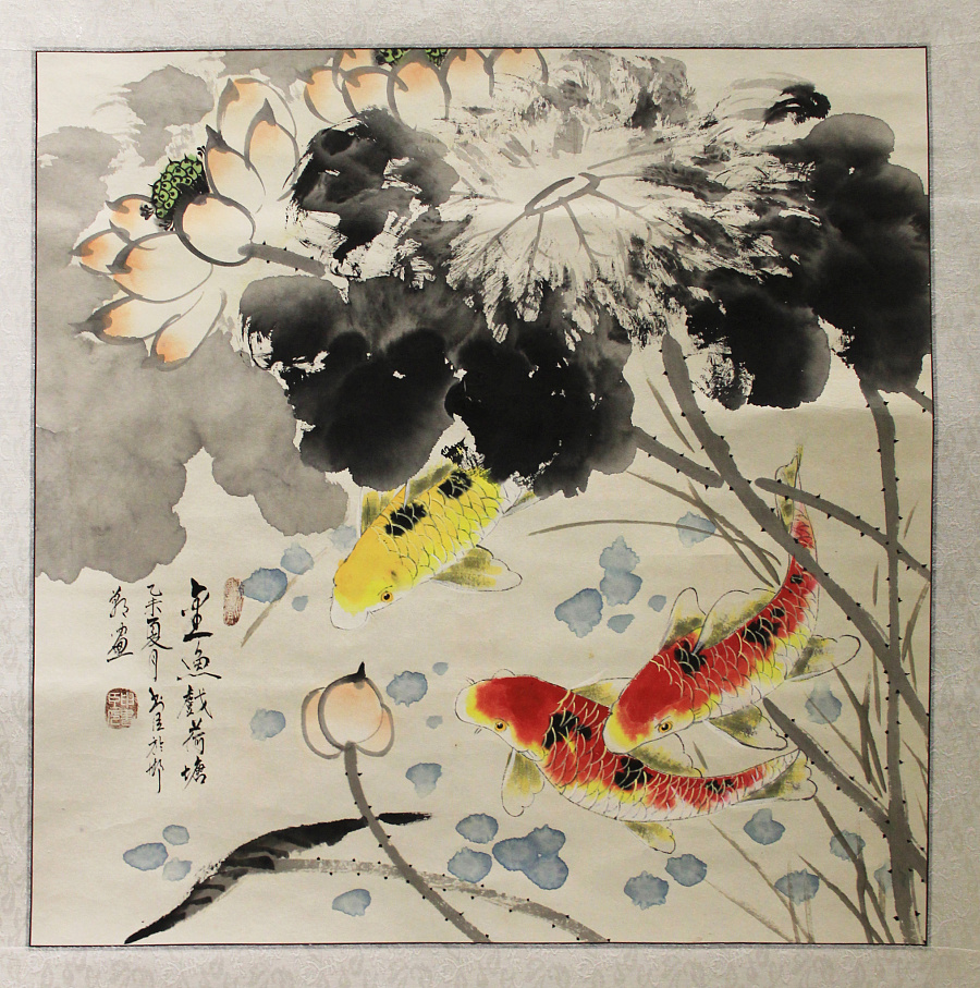 中国风-毛笔画-赵国古城从画者